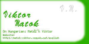 viktor matok business card